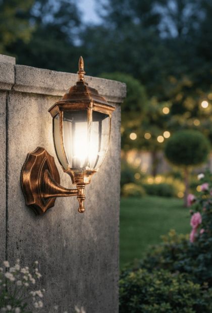 Lampa Vrtna Zidna Dagglas Staro Zlato ML-NF-607-1W