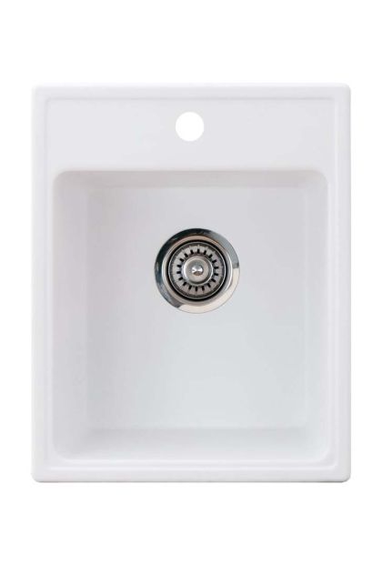 Granitni sudoper usadni xQuadro 40 bijela 400x500 fi90 Metalac