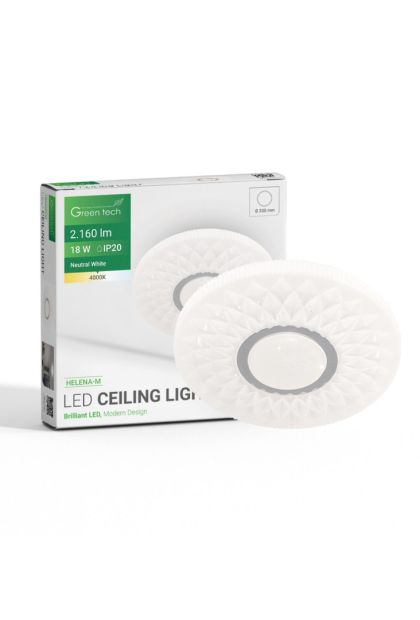 GREEN TECH LED Plafonjera Green Tech 18W, 4000K, fi 33cm – HELENA-M