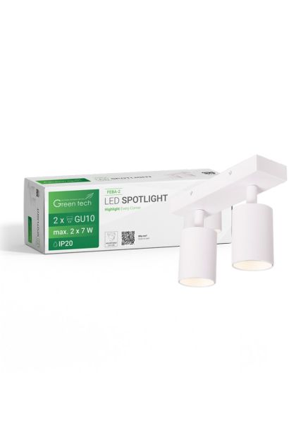 Green Tech Svjetiljka LED Spot GU10x2 Bijela Boja
