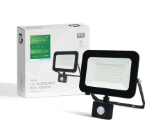 LED reflektor sa senzorom crni 50W, 6500K, AFS-50BK Green Tech