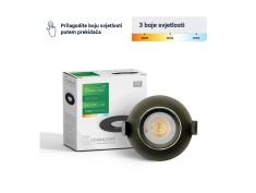 LED downlight crni 9W, DWX-9BK Green Tech