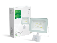 LED reflektor sa senzorom bijeli 30W, 6500K, AFS-30WH Green Tech