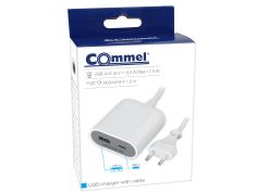 USB punjač A+C s kabelom 245-101 Commel