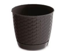 Saksija okrugla 30 cm smeđa DRLO300
