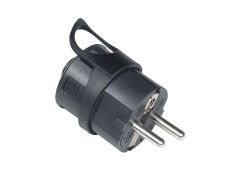 Utikač šuko ravni 16A 250V crni 290-102 Commel