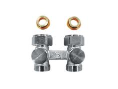 Ventil H dvocijevni EK 3/4" U.N. - 3/4" V.N. ravni 3000 Herz