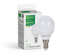 LED sijalica 5W, 4000K, E14, G45, IP20, Sanan chip Green Tech