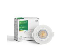LED downlight 240 lm, 3W, 3CCT, 3000K-4000-6500K, bijeli DWX-3WH Green Tech