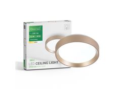 LED plafonjera 12W, 4000K, IP20, zlatna, promjer 25,8 Nimela Green Tech