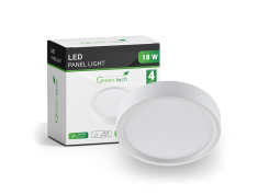 LED panel 18W, 6500K, nadgradni, okrugli CX-R02-18CW Green Tech