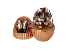 Pribor za jelo - set escajga u White Rose Gold-Egg kućištu 24/1