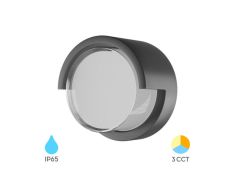 Svjetiljka baštenska zidna BRY-WALLS-G1- KRUG-SIVA-15W-3U1-IP65 BG38-01082