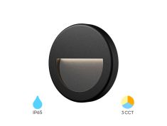 Svjetiljka zidna BRY-VEKTA-B-KRUG-CRNA-3W- 3U1-IP65 BG38-02081