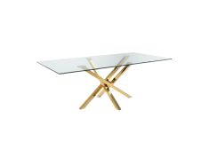 Sto trpezarijski STAKLO+NEHRĐAJUĆI ČELIK 1800x1015x760 A2177