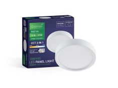 LED panel Green Tech 12W, 3CCT, nadgradni, okrugli  CX-R02-12-3CCT